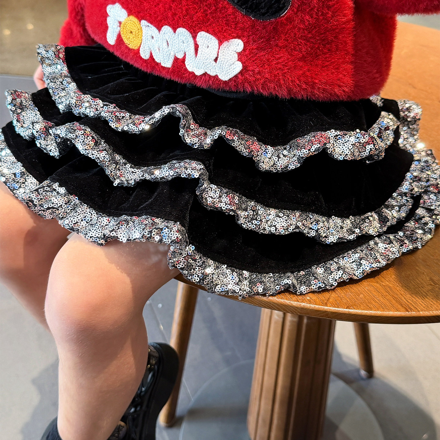 米米哈罗半身裙冬装2025新款儿童法式丝绒高腰短裙女孩蓬蓬蛋糕裙,淘宝优惠券,粉丝福利购,淘宝优惠卷