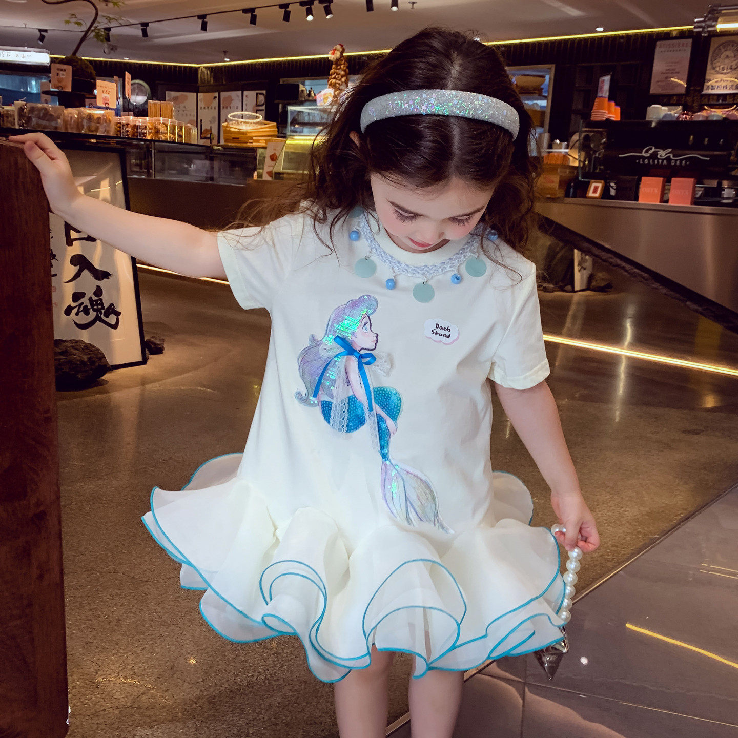 女童连衣裙夏装2025新款洋气儿童休闲卡通短袖T恤裙小女孩公主裙,淘宝优惠券,粉丝福利购,淘宝优惠卷