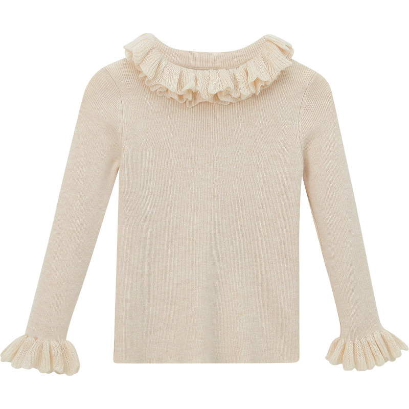 女童毛衣打底衫秋冬2025新款洋气儿童羊毛衫女孩花边领内搭针织衫,淘宝优惠券,粉丝福利购,淘宝优惠卷