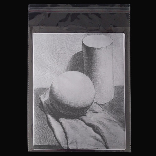 OPP自粘袋2K防尘素描纸袋子A4开8k透明16K塑料套A3绘画纸A2包装袋 - 图1