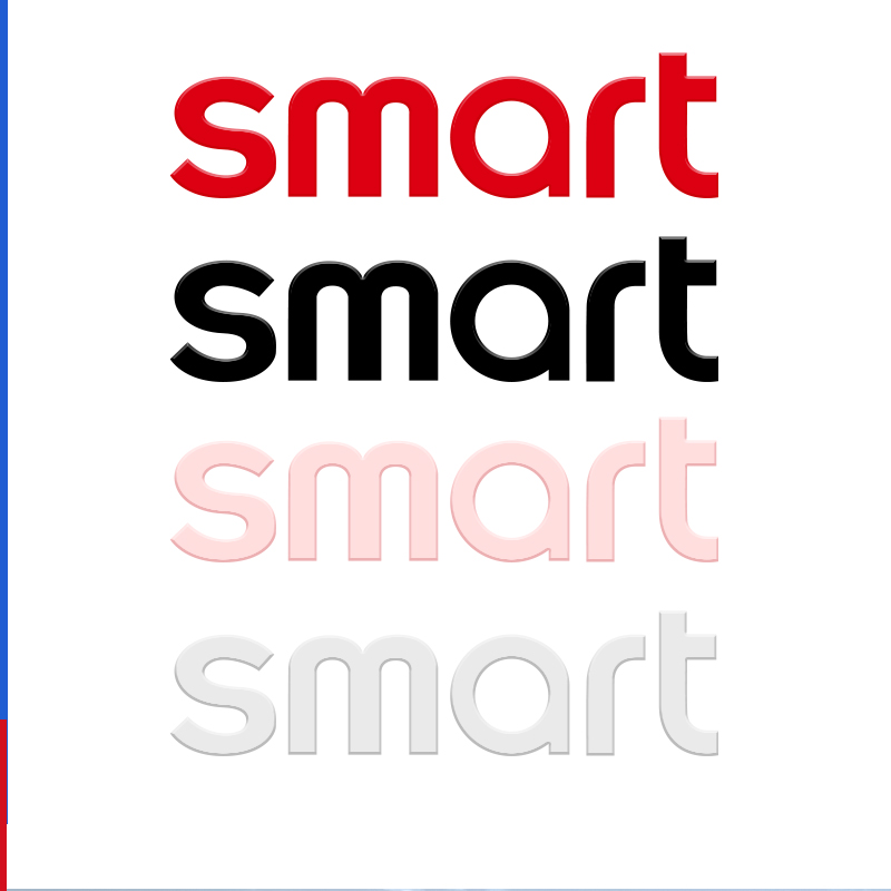 专用smart精灵一号字母贴机盖字母改色尾箱字母装饰三号#3车标贴 - 图3