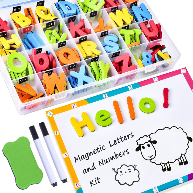 26个英文字母磁力贴大小写英语数字贴黑板教具磁性贴儿童早教玩具-图0