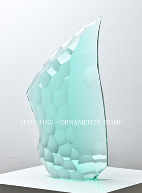 高档奢华现代水晶艺术摆件酒店会所走道前台玄关桌酒柜边几柜装饰