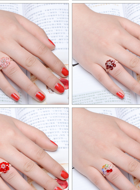 手工编织韩版水晶装饰品戒子