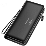 德利袋鼠 Длинный вместительный и большой бумажник, мобильный телефон для школьников, сумка с молнией, картхолдер, кошелек, из натуральной кожи