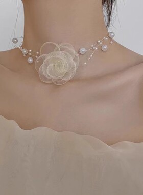 珍珠颈链choker春夏轻奢小众