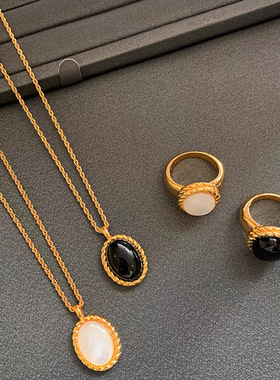 法式复古小香风锁骨链