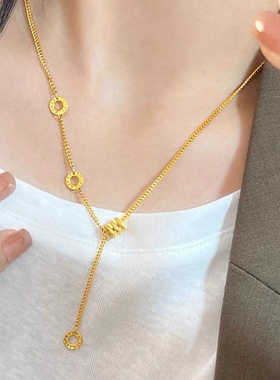 【不掉色不过敏】小蛮腰项链女轻奢小众锁骨链毛衣链情人节礼物