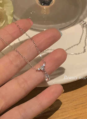 轻奢蜜桃茶水滴925纯银吊坠