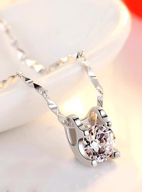 PT950铂金项链 18K白金项链 百搭珠宝首饰 钻石吊坠女款 生日礼物