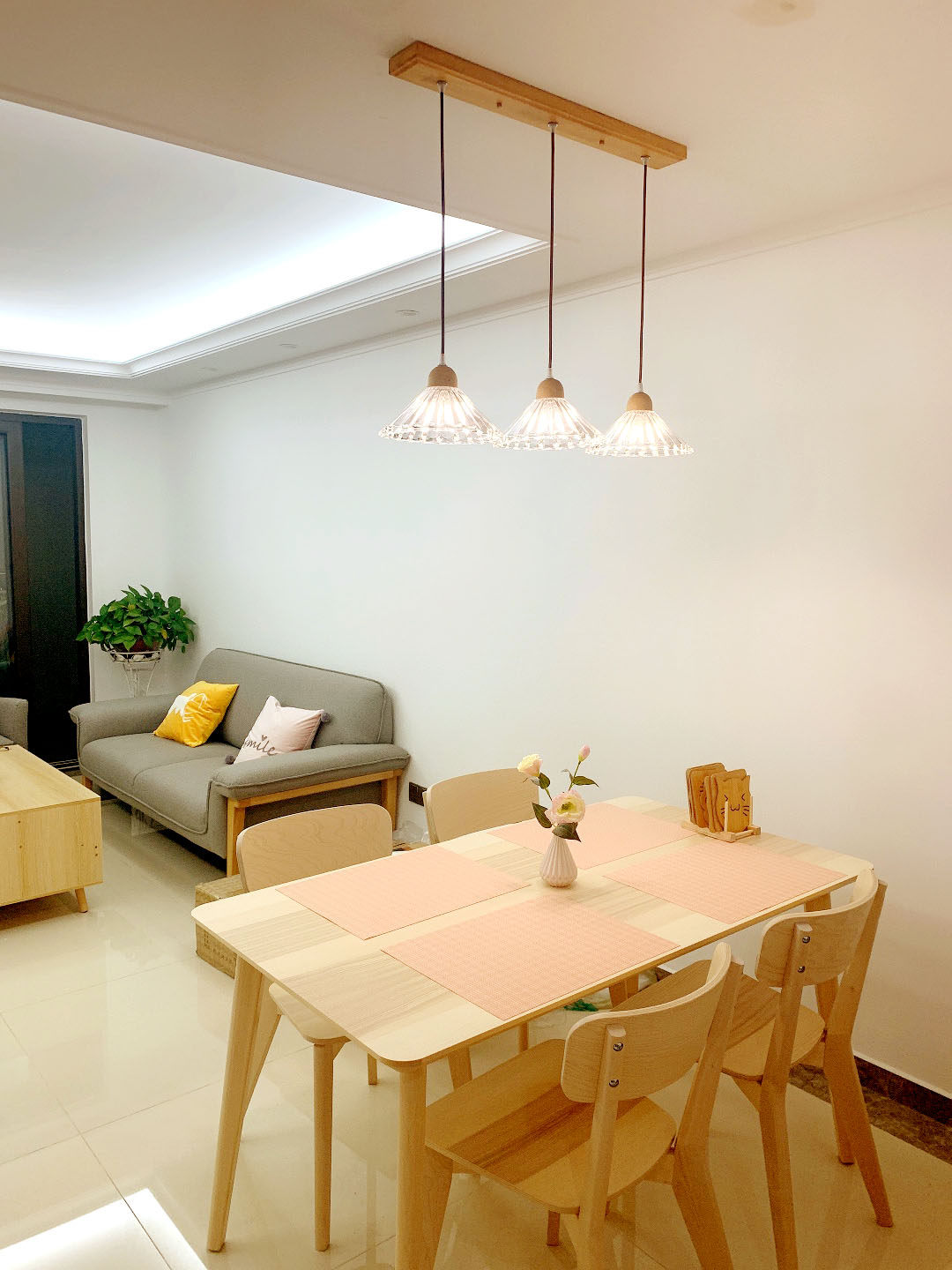 【木色】餐厅吊灯北欧日式简约文艺小清新原木 ins风餐桌灯_虎窝淘