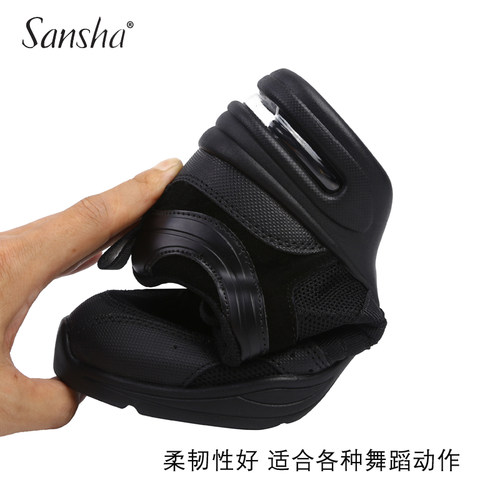 sansha法国三沙舞蹈鞋现代舞爵士广场练操鞋网面透气运动增高鞋女 - 图2