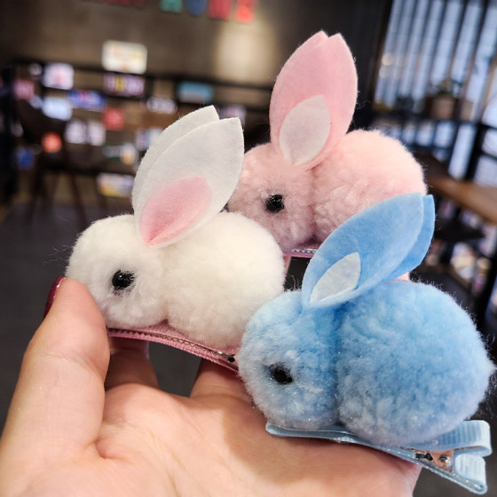 Little Rabbit Children's Hairpin Plush Top Clip Princess Tiara