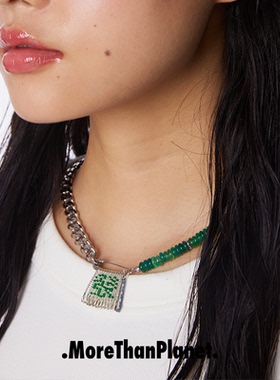 原创设计手工天然绿玛瑙镀金串珠