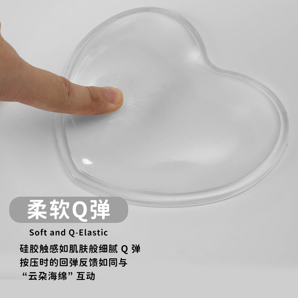 Cool transparent 3d wrist mouse pad silicone wrist pad