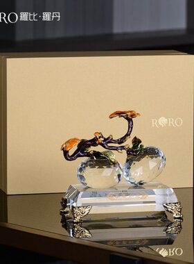 罗比罗丹珐琅彩工艺摆件家居客厅酒柜玄关事事如意摆件乔迁礼品