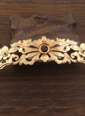 尚嘉古风diy手工配件材料 铸铜莲花大发冠凤冠180*35MM