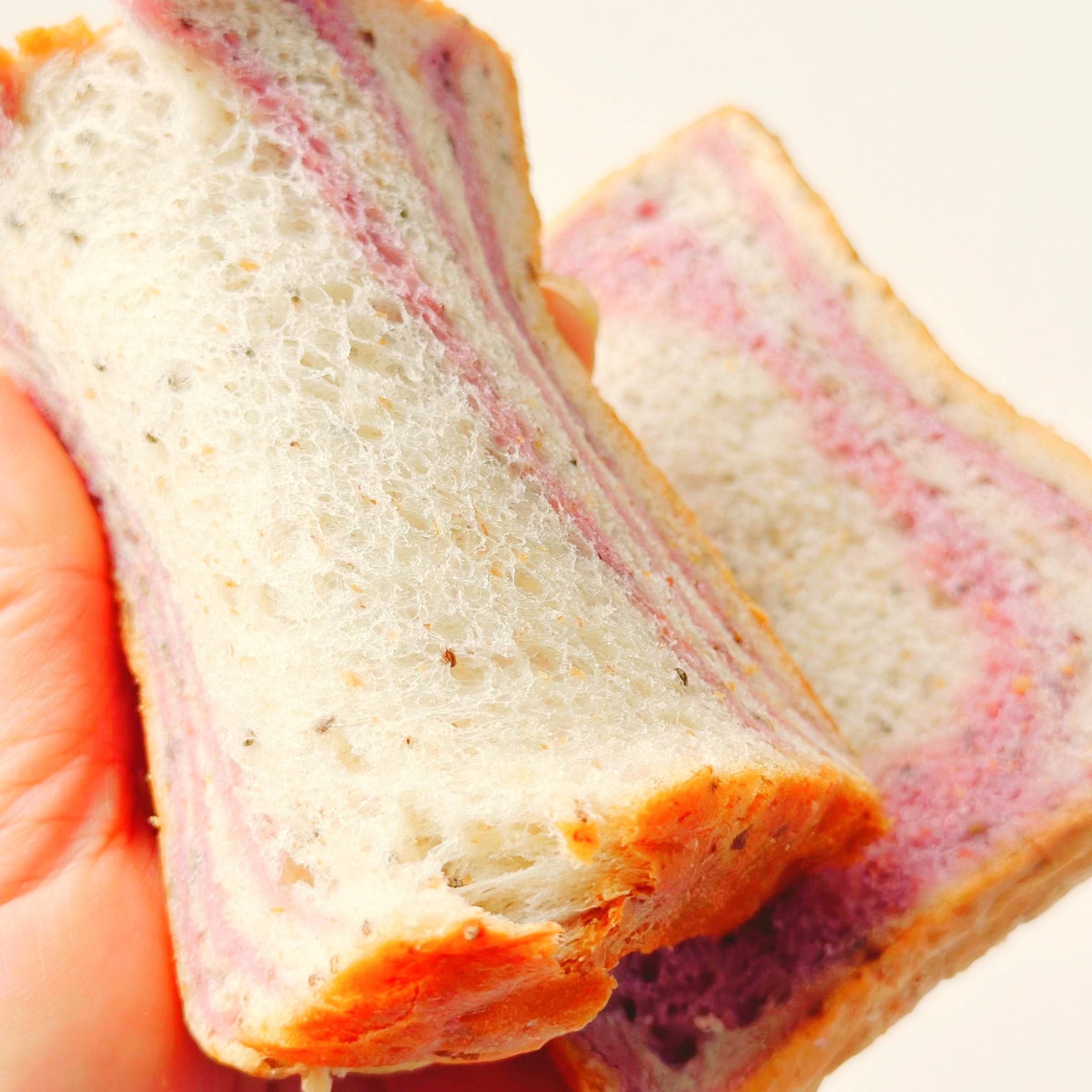 辰颐物语正品奇亚籽蔬纤0蔗糖南瓜紫薯全麦吐司面包片整箱装720g - 图2