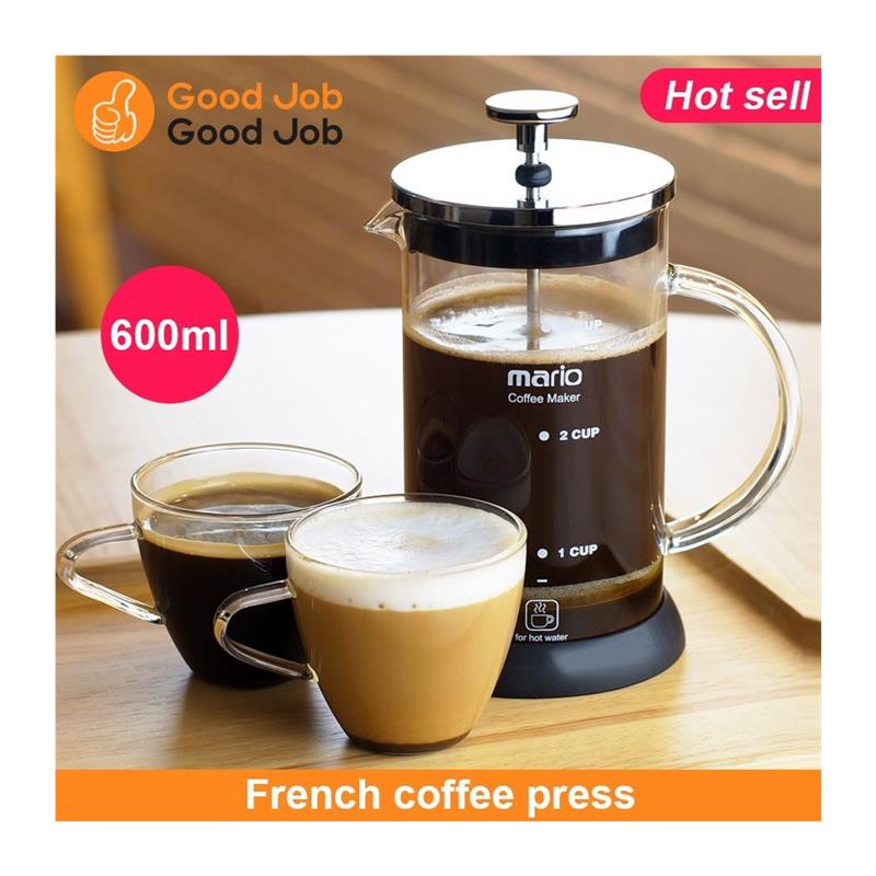 Sliver French Press Coffee Maker Cafetiere Cup Frame heat-re-图3