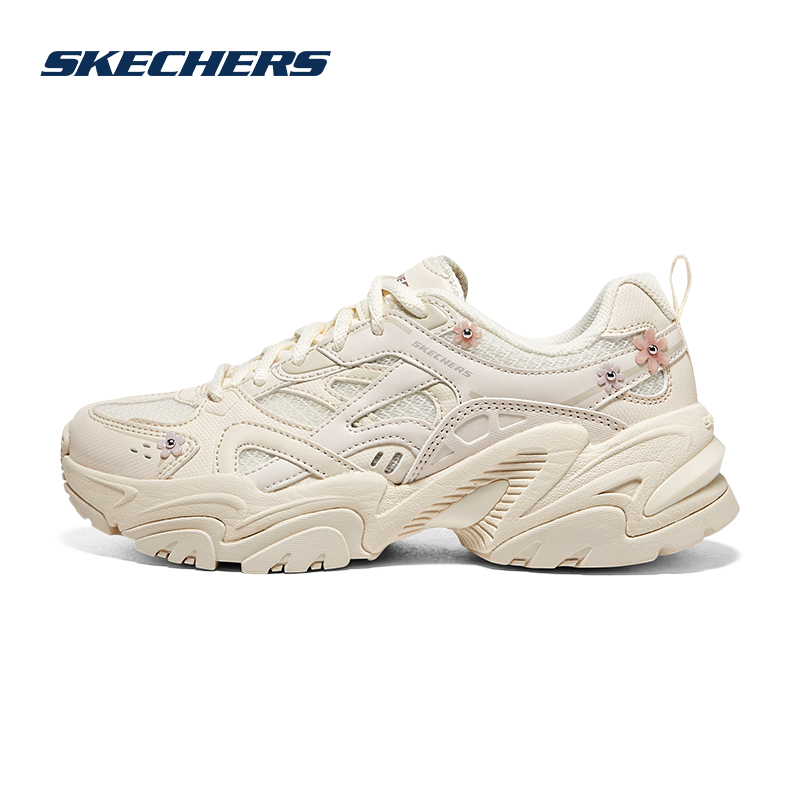 Skechers斯凯奇机甲鞋女鞋2024春夏季新款花心鞋厚底增高老爹鞋子 - 图2