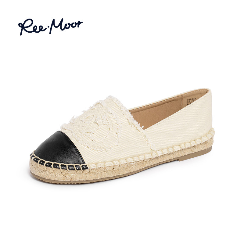 reemoor平底单鞋2026年春秋新款小香风渔夫鞋浅口编织懒人鞋睿慕,淘宝优惠券,粉丝福利购,淘宝优惠卷