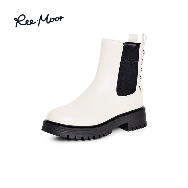 reemoor睿慕铆钉烟筒靴女2025秋冬新款切尔西靴子女休闲女靴,淘宝优惠券,粉丝福利购,淘宝优惠卷