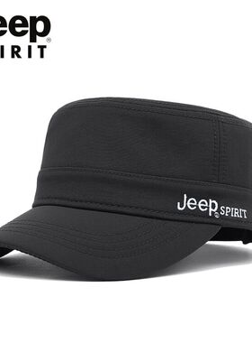 Jeep SPIRIT休闲吉普正品帽子秋冬新品加绒平顶帽男青年加厚保暖
