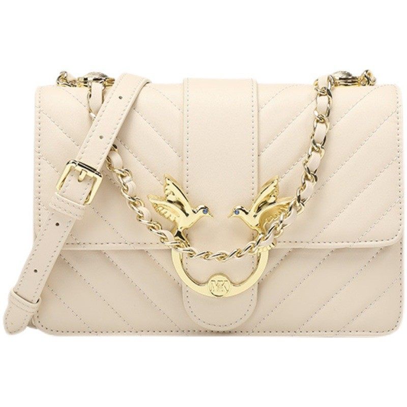 香港小众mk真皮燕子包时尚链条包 quq女士包袋