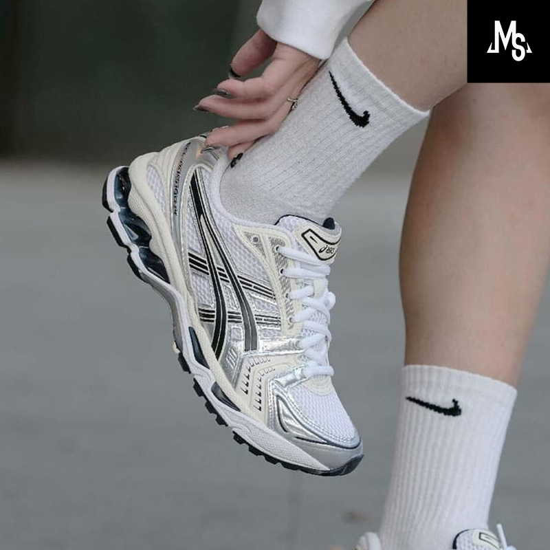 Asics亚瑟士男女鞋 GEL-KAYANO 14时尚银复古跑步鞋1201A019-006 - 图1