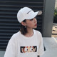 Women's Versatile Style White Letter Face-Revealing Small Sun Hat