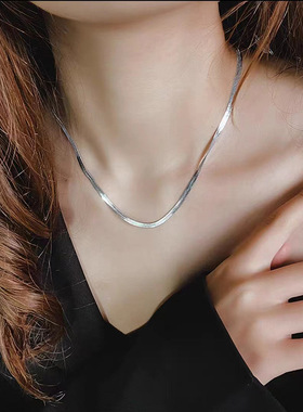 项链女钛钢蛇骨链女生小众不掉色