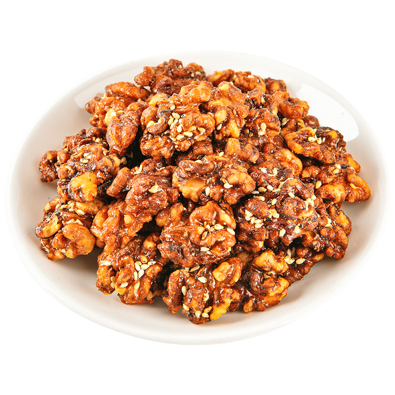 俏美味旗舰店俏美味焦糖芝麻琥珀山核桃仁薄皮新货零食散装坚果干果批发3