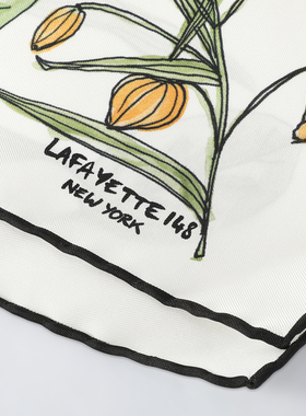 LAFAYETTE148/拉飞逸城市花园桑蚕丝定位印花大方巾围巾披肩