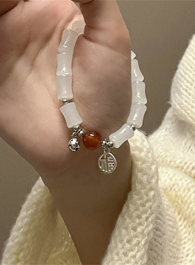 新中式款手链情侣女生ins小众设计复古手串网红闺蜜手饰百搭饰品