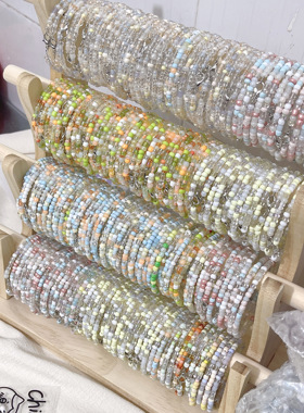 原创设计米珠手链学生便宜手链批发女生生日活动手工礼物摆摊串珠