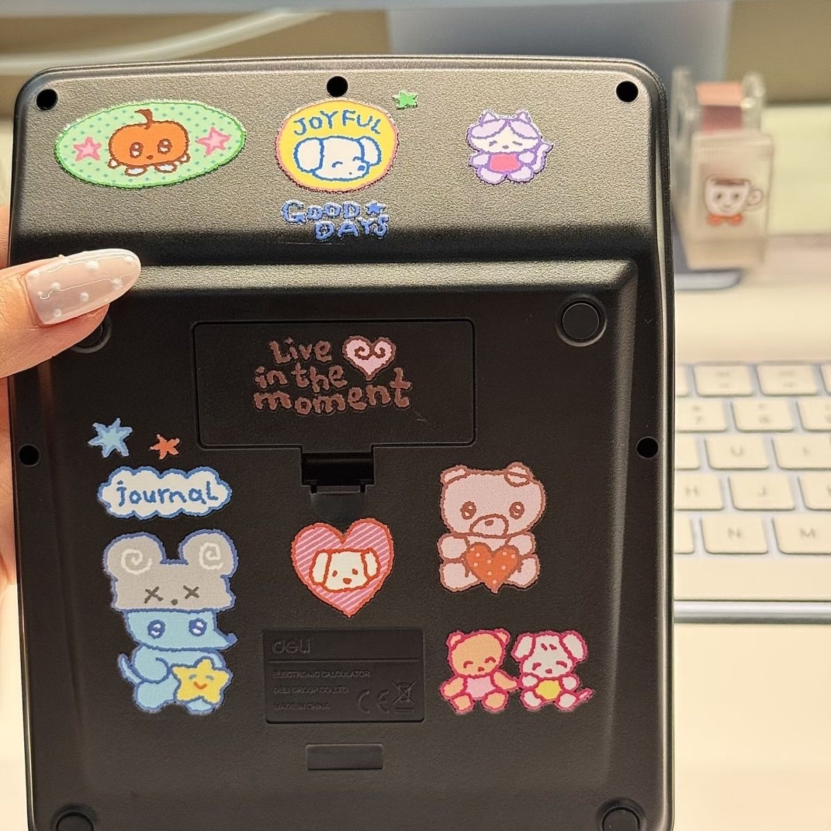 新款nio bium立体转印贴可爱涂鸦ins卡通diy手机平板电脑耳机贴画 - 图1