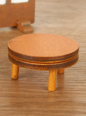 厂家直供 复古暖桌家居饰品拍图道具玩偶配饰木质小桌子摆件