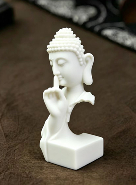 佛祖让你闭嘴禅意小摆件礼物办公室桌面博古架装饰品茶桌古风摆设