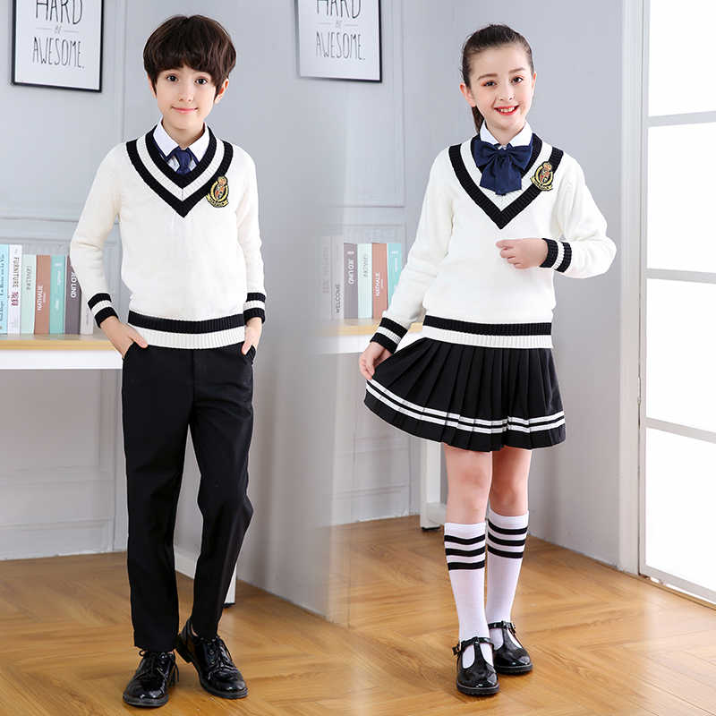 儿童中小学生大合唱演出服装朗诵服英伦风秋冬校服幼儿园园服班服