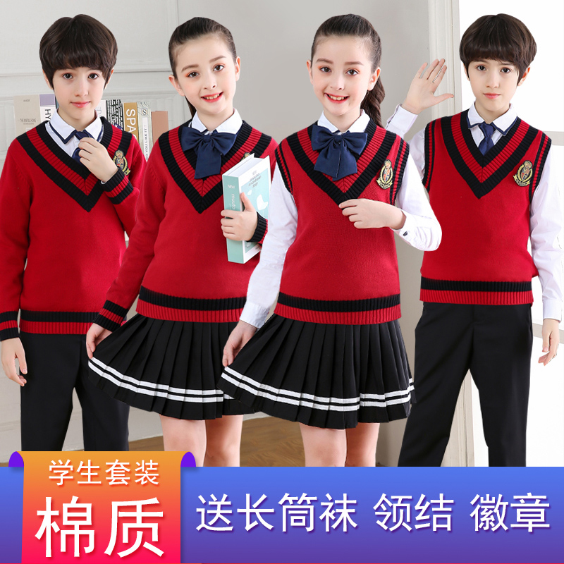 儿童演出服中小学生大合唱服装英伦风校服诗歌朗诵幼儿园园服班服