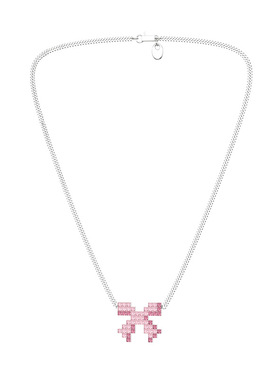 小众设计师点点项链像素化系列潮流百搭送女友像素化蝴蝶结设计感