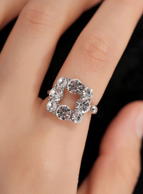 ABYB KVK流转更好的我戒指女原创小众设计简约镶钻气质指环