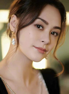 程潇易梦玲同款杨采钰流彩三钻耳环金色复古耳饰原创设计