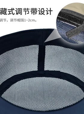 高档品牌平顶帽加大头围网眼凉帽