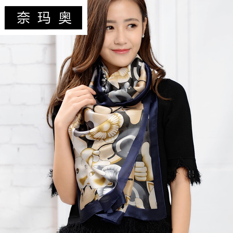 奈玛奥印花女春秋冬季百搭纱大披肩 奈玛奥围巾/丝巾/披肩