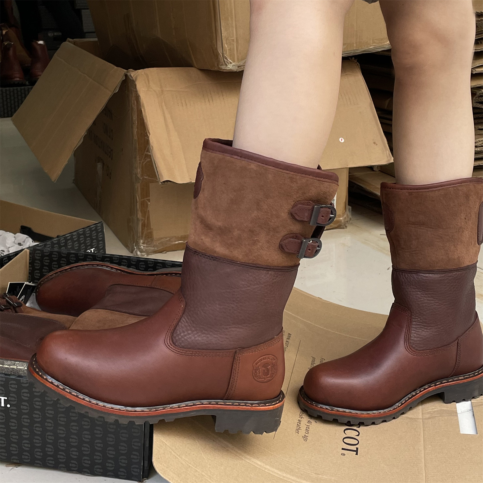 38-46羊毛一体英国royal皇*质感加绒保暖长筒高筒雪地靴男女秋冬,淘宝优惠券,粉丝福利购,淘宝优惠卷