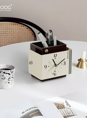 多功能收纳创意时钟摆件