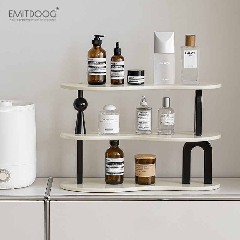 EMITDOOG家居客厅饰品玄关入户钥匙收纳摆件奶油风置物架杯架装饰 - 图0