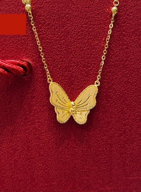 周.太幅蝴蝶项链花月佳期新品