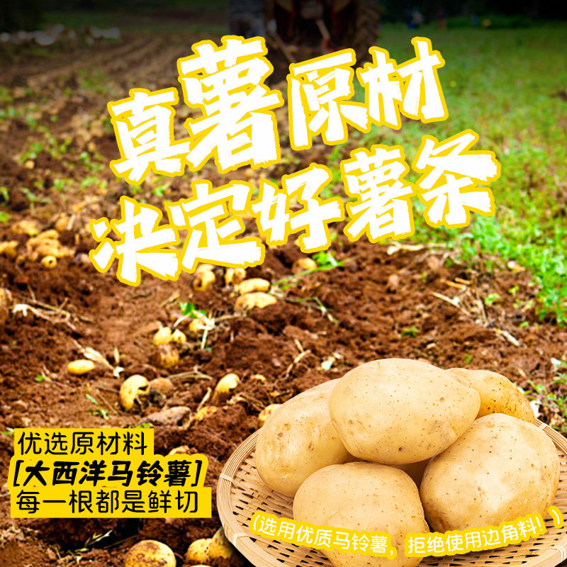 鲜切薯条10包混合口味非膨化土豆条原切马铃薯独立小包装网红零食,淘宝优惠券,粉丝福利购,淘宝优惠卷